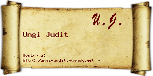 Ungi Judit névjegykártya